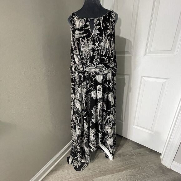 R&M Richards 7198W Long Formal Dress Black/Taupe Size 20W - Picture 2 of 4